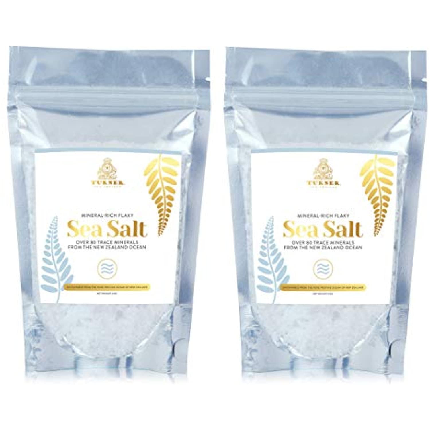 TURNER Flaky Sea Salt From New Zealand - 8.8oz Gourmet Mineral-Rich Natural Sea Salt