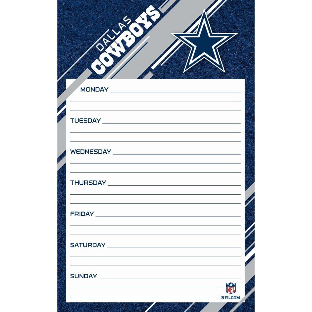 Dallas Cowboys Schedule Template