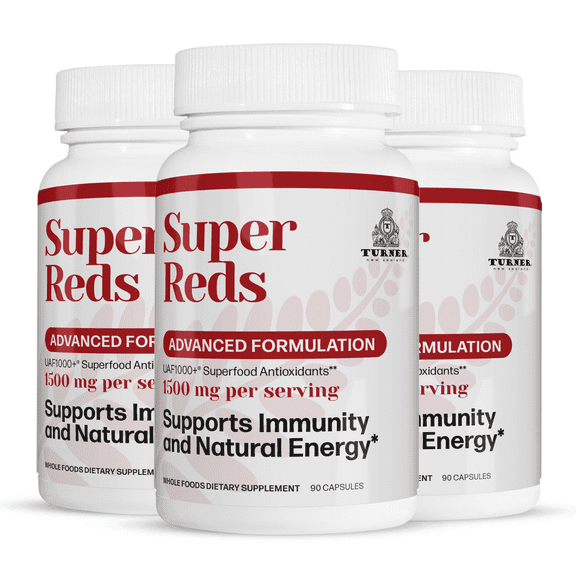 TURNER Super Reds, Detox & Cleanse Support Superfood Capsules, 270 Capsules
