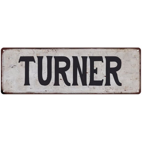 TURNER Vintage Look Rustic Chic Metal Sign 8x24 108240036374