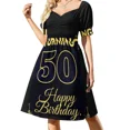 thumbnail image 1 of TURNING 50 HAPPY BIRDAY ATELIER. Sleeveless Dress women's summer clothing 2025 short dresses daring Dress, 1 of 5