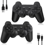 TURPOW P3 Controller Wireless 2 Pack,Upgraded Remote Controller for P3,6-Axis with High-Performance Double Vibration,Motion Control,2 USB Charging Cable Black