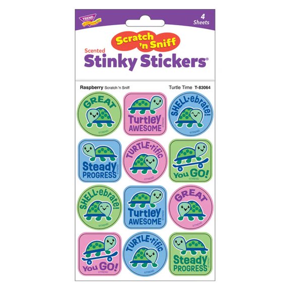 TURTLE TIME RASBERRY STICKERS