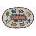 thumbnail image 1 of TURTLES Southwestern 100% Natural Braided Jute Rug, 20" x 30" Oval, Earth Rugs, 1 of 2