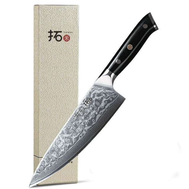 TURWHO 8inch Chef Knife 67Layer Japanese VG10 Damascus Steel Kitchen Chief Knives With G10