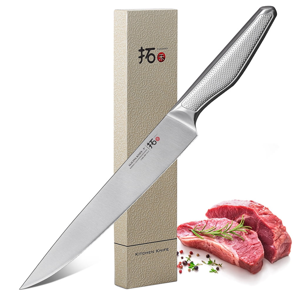 TURWHO 9inch Slicing Knife German 1.4116 Stainless Steel Kitchen Knife TURWHO 9inch Slicing Knife German 1.4116 Stainless Steel Kitchen Knife