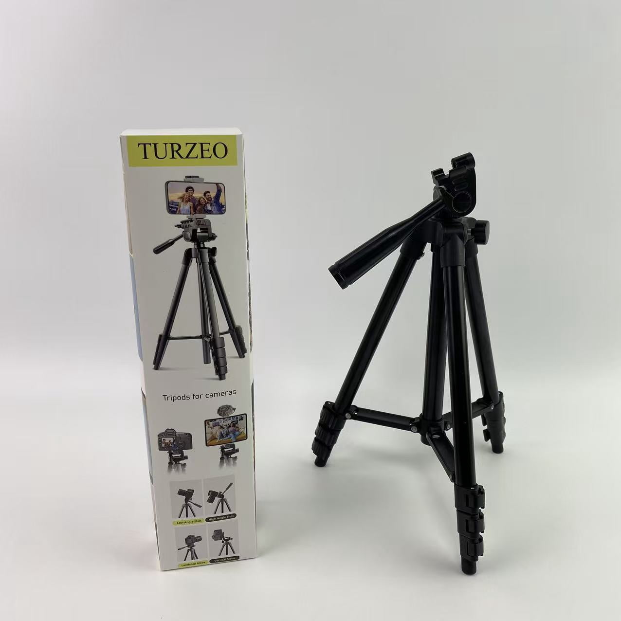TURZEO Tripods for cameras,60" Camera Tripod,Cell Phone Tripod,Professional Aluminum Portable Tripod Stand with Phone Tripod Mount&1/4”Screw