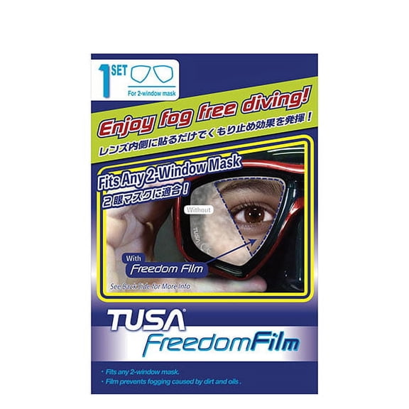TUSA Anti-Fog Freedom Film for all 2-Window Scuba/Snorkeling Masks