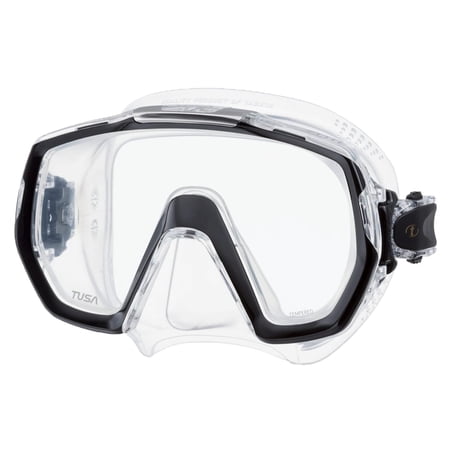 TUSA Adult Unisex Freedom Elite Black Silicone Diving Mask (M-1003-BK)