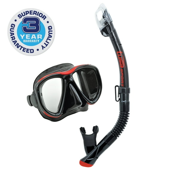 TUSA Sport Adult Powerview Dry Mask and Snorkel Combo