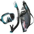 thumbnail image 1 of TUSA Sport Adult Serene Black Series Mask and Dry Snorkel Combo, Ocean Green, 1 of 9