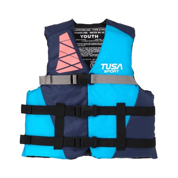 TUSA Sport Kids Personal Flotation Device Vest USCG Approved PFD Youth Swim Jacket