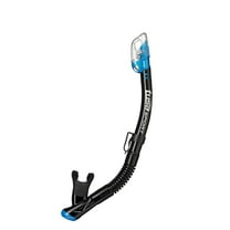 TUSA Sport USP250 Dry Top Snorkel, Black/Fishtail Blue