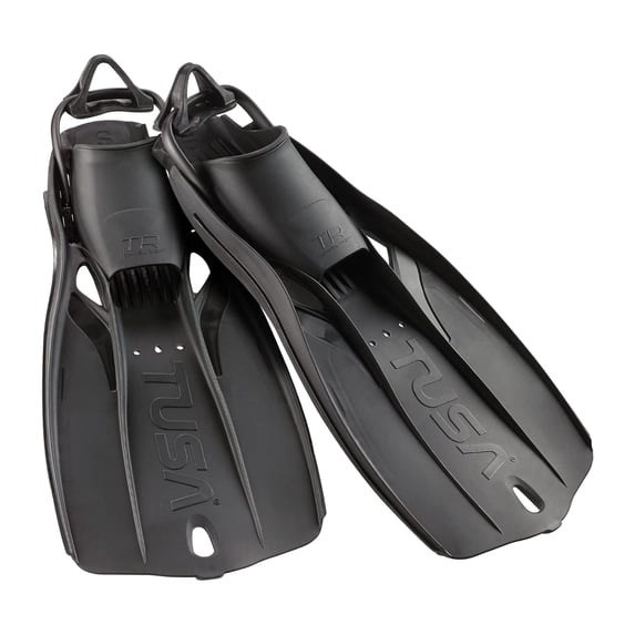 TUSA Travel Right Diving Fins, Color: Black, Size M