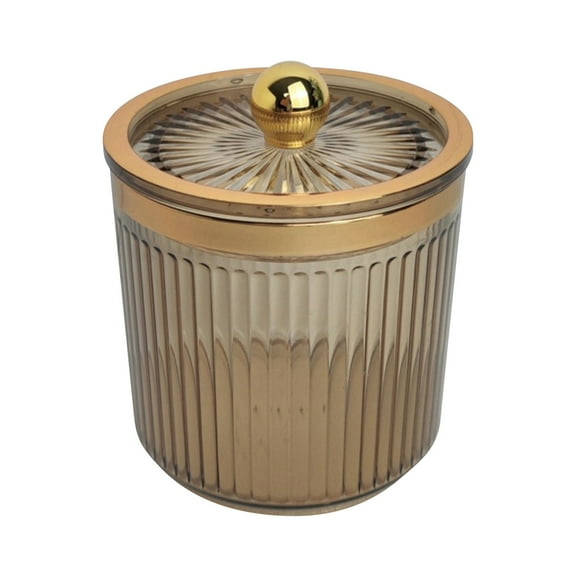 TUSANG Glass Qtip Holder Dispenser with Lid,Suitable for Cotton Balls, Swabs, Sponges, Dental Floss - Bathroom Storage Jars and Vanity Storage Containers,Desktop Storage and Organization.