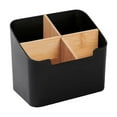 thumbnail image 1 of TUSANG Remote Control Holder, Remote Caddy with 4 Compartments, Multi Functional Office Stationery Storage Box, Pen Holder Cosmetic Storage Box, Wooden Compartment Storage Box, Detachable., 1 of 5