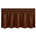 thumbnail image 1 of TUSANG Wrap Around Dust Ruffle Bed Skirt for Size Beds with 15 In Drop Easy Fit Elastic Strap Pleated Bedskirt with Brushed Fabric Machine Wash,Easy to Install Fade Resistant-Brown,Coffee., 1 of 7