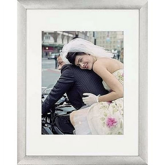 TUSCANY FLORENTINE-SILVER metallic frame matted 8x10 5x7 by Nielsen - 5x7