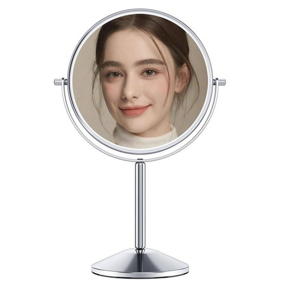 TUSHENGTU 8"Desktop Vanity Mirror, Double-Sided High-Definition Travel Mirror, With 10x Magnifying.