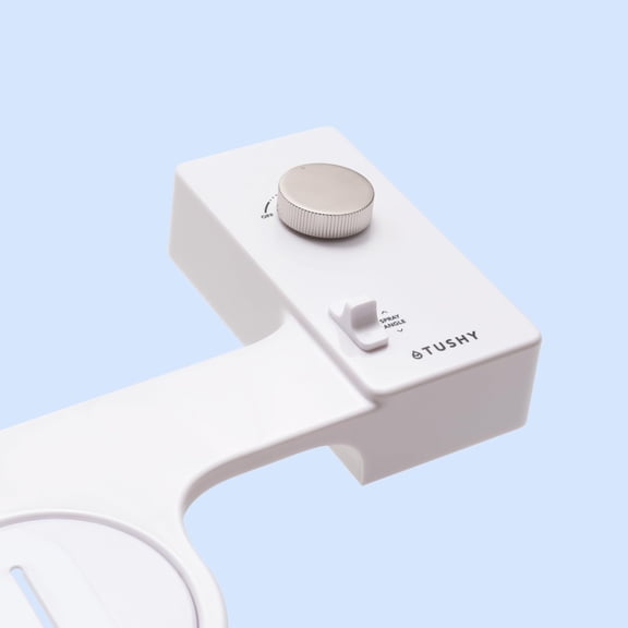 TUSHY Classic 3.0 Bidet Toilet Seat Attachment - Adjustable Water Cleaning Pressure - Brushed Nickel Knob