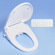 TUSHY Cloud+ Electric Bidet Toilet Seat with Remote, Warm Water, Heated Seat, Air Dryer, Deodorizer, Night Light, Soft Close, Elongated