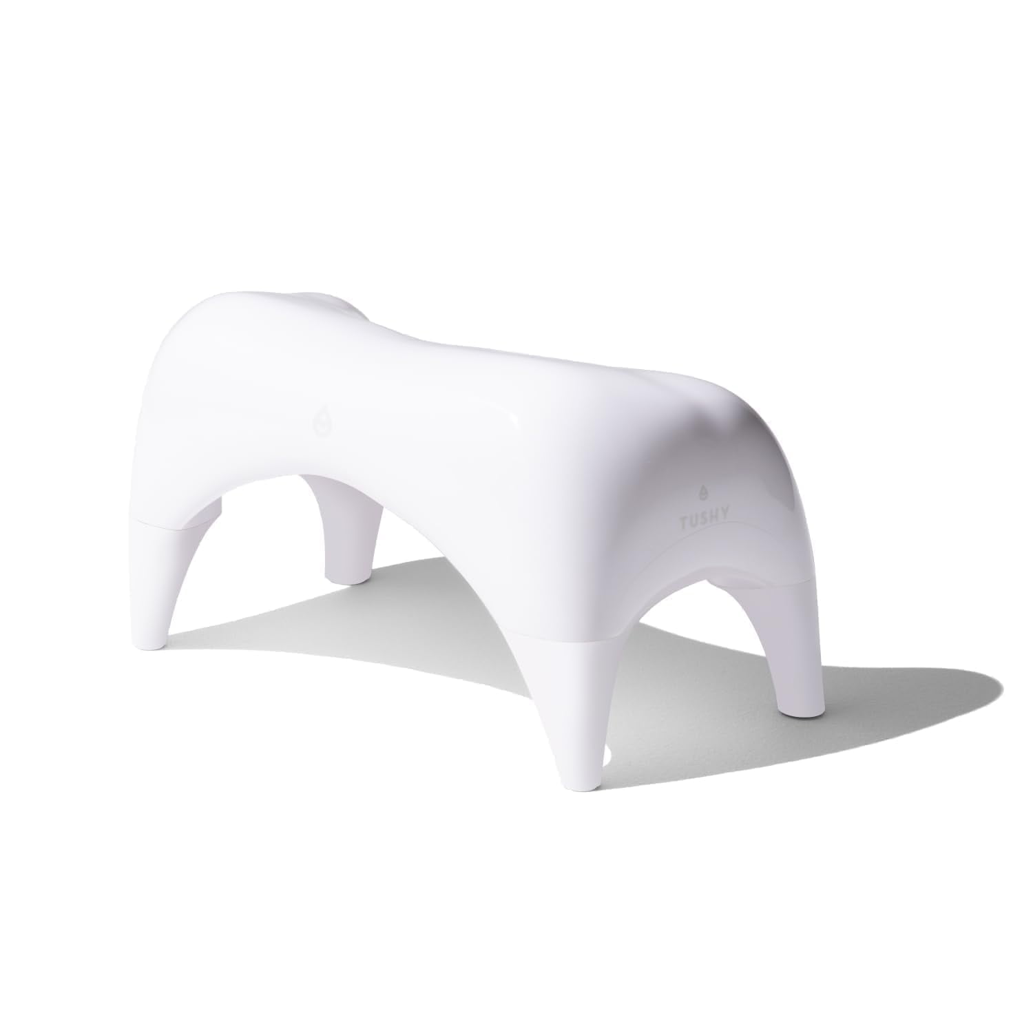 TUSHY Premium Modern Ottoman: 7.5" White Toilet Squatting Stool