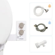 TUSHY Spa Self-Cleaning Warm Water Bidet Attachment, Adjustable Nozzle Angle, Pressure Control, Easy DIY Home Install, Requires Sink Access for Temperature Control, White/Platinum