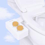 TUSHY Spa Self-Cleaning Warm Water Bidet Attachment, Adjustable Nozzle Angle, Pressure Control, Easy DIY Home Install, Requires Sink Access for Temperature Control, White/Bamboo