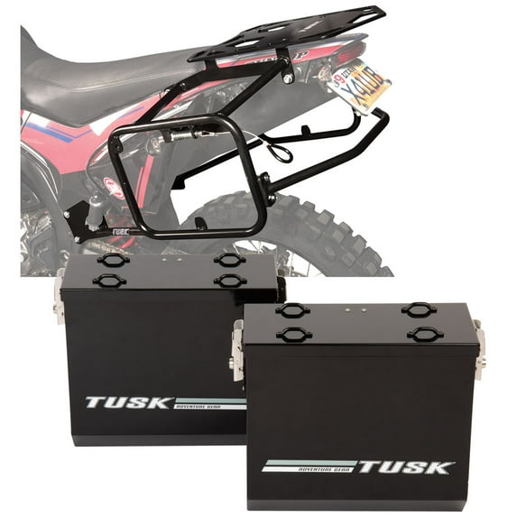 Tusk 1467340142 Aluminum Panniers with Pannier Racks V2 Medium Black