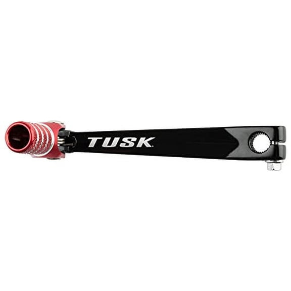 TUSK Folding Shift Lever Black/Red Tip - for Honda CRF80, CRF100, XR80, XR100