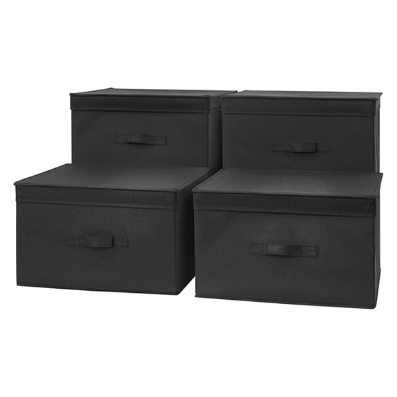 TUSK Jumbo Storage Box 4-Pack - Black