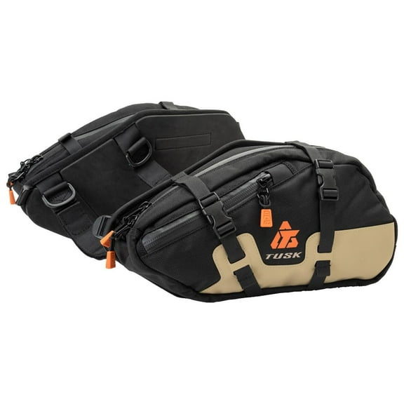 TUSK Traverse Pannier Bags Base System Black/Tan (Standard, Standard)