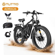 TUTTIO ADRIA26 Electric Bike for Adults, Removable 52V 25Ah Long Range Battery, Up to 100 Miles, 26  Fat Tire All-Terrain E-Bike for Mountain & Snow Riding, UL 2849