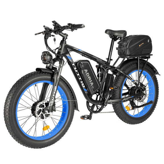 TUTTIO ADRIA26 Electric Bike for Adults, Removable 52V 30Ah Long Range Battery, Up to 100 Miles, 26” Fat Tire All-Terrain E-Bike for Mountain & Snow Riding, UL 2849