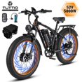 thumbnail image 1 of TUTTIO Adria26 Electric Mountain Bike for Adults Teen, 5000W Men Off-Road Ebike, 26" Fat Tire Full Suspension Electric Bicycles, 7 Speed, 52V 30Ah Battery, Max 46Mph UL2849, 1 of 8