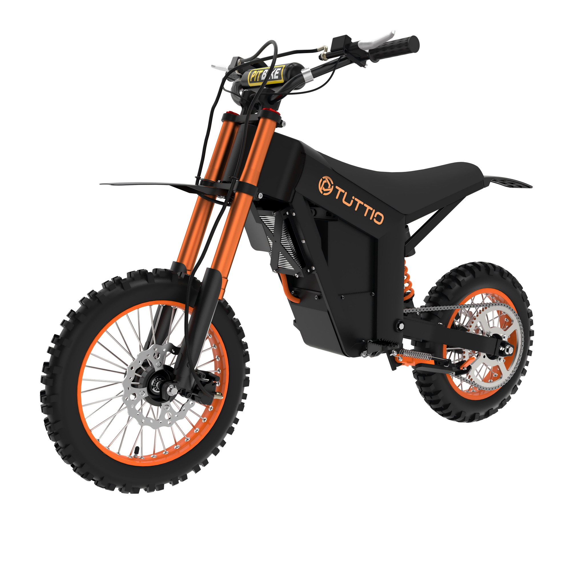TUTTIO Electric Dirt Bike Adult Soleil01, 2000W&48V&21Ah Electric Motorcycle, 14"& 12" Full suspension Dirt EBikes for Off-Road, UL2849