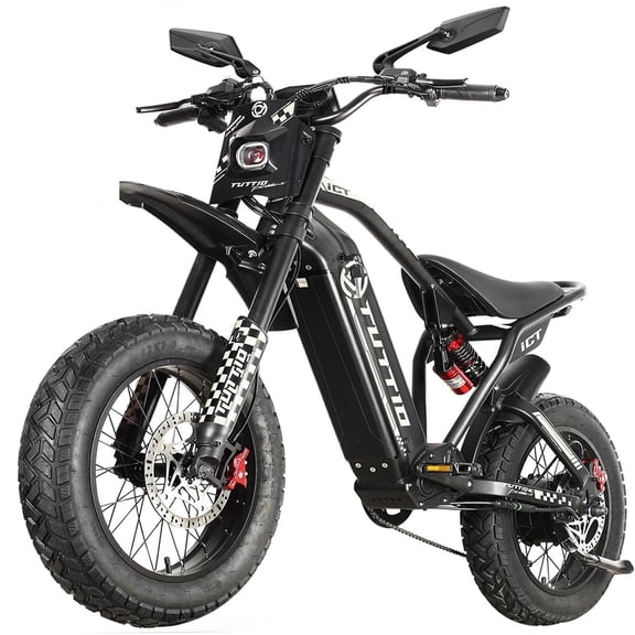 TUTTIO ICT Electric Dirt Bike for Adult Men with Rearview Mirror, 4000W Electric Motocycle for Teen, 170 Nm Torque, 20"x4" Fat Tire Suitable for All Terrains