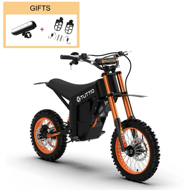 TUTTIO Soleil01 48V/21Ah Removable Battery,High-Torque Electric Dirt Bike Adult Teen, 200N.m,14'/12' Fat Tires ,UL2849
