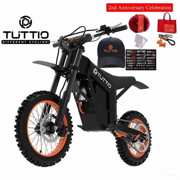 TUTTIO Soleil01 Adult Electric Dirt Bike - 3000W Peak Motor for 37 Mph Speed | 48V 21Ah Long-Range Battery (45 Miles) | Full Suspension & Hydraulic Brakes for All Terrain
