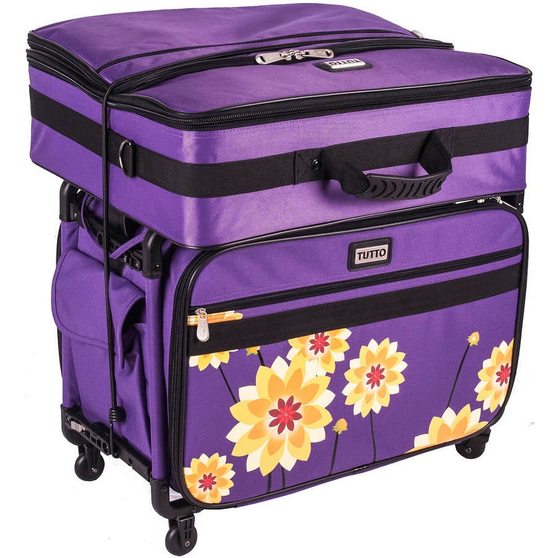 Tutto Sewing Machine Case On Wheels 2X Large 28in Purple