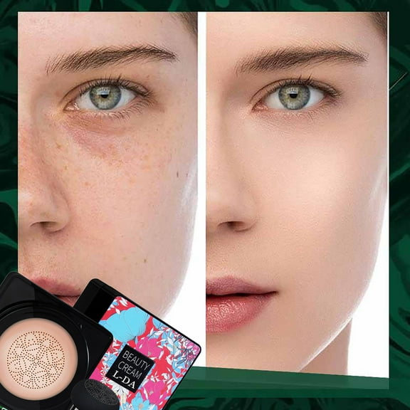 TUTUnaumb 2022 Winter Air Cushion B.B Cream Waterproof Brightens Concealer Foundation+Mushroom Sponge-B