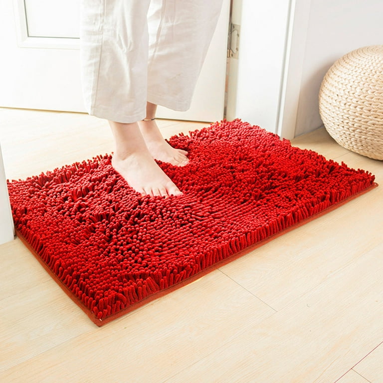 TUTUnaumb 2022 Winter Bathroom Rug,Soft And Comfortable,Puffy And Durable  Thick Bath Mat,Machine Washable Bathroom Mats,Non-Slip For Shower And Under  Sink-Red 