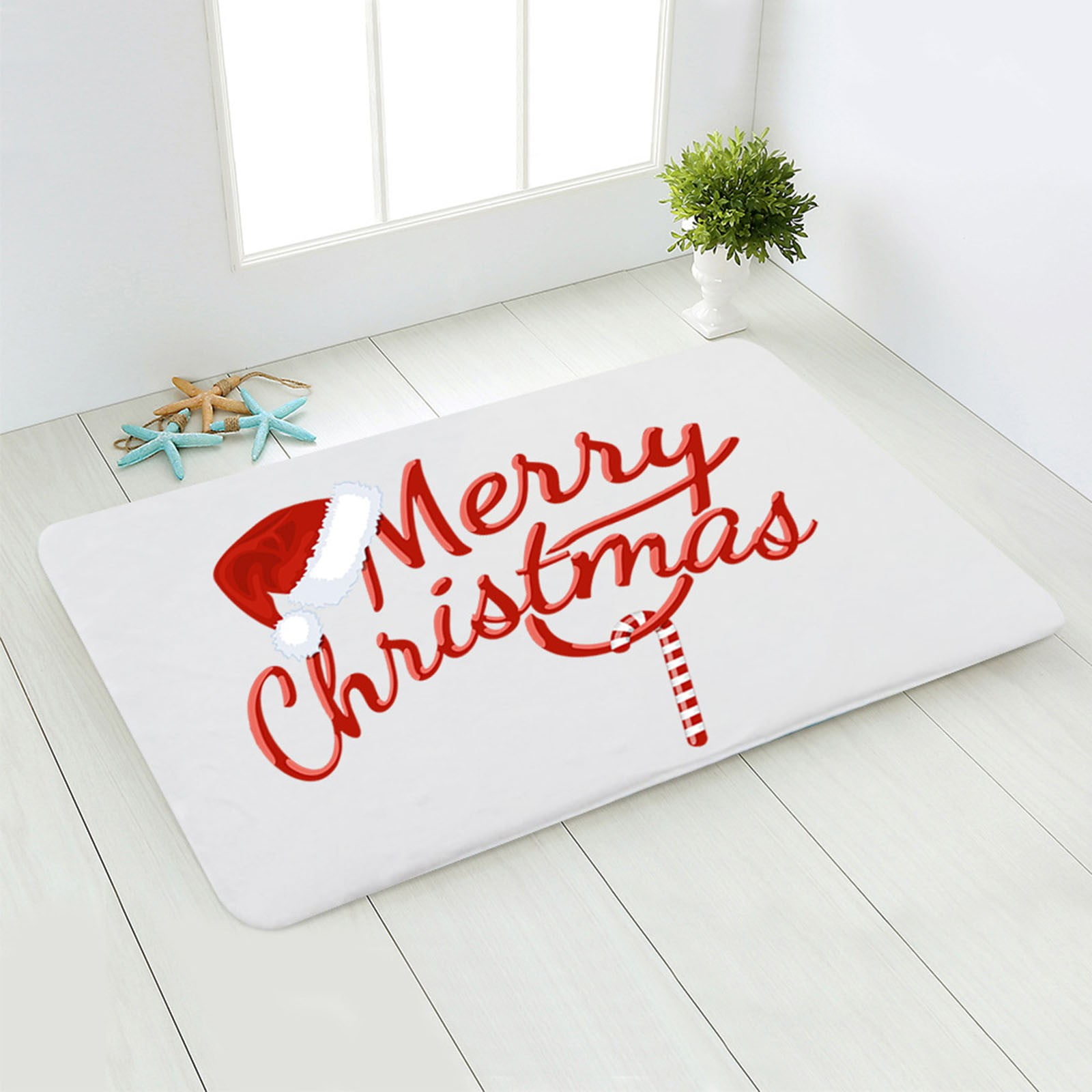 TUTUnaumb 2022 Winter Christmas 1Pc Merry Christmas Doormats Indoor Home Carpets Decor
