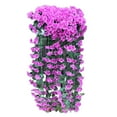thumbnail image 1 of TUTUnaumb 2022 Winter Fashion Household Hanging Flowers Artificial Violet Flower Wall Wisteria Basket Hanging Garland Vine Flowers Fake Silk Orchid -Purple, 1 of 1