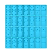 TUTUnaumb 2022 Winter Silicone Domino Mold Resin Domino Mirror Epoxy Resin Abrasive Mold Toy-Gray