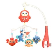 TUTUnaumb 2022 Winter Toys Baby Toys Months Crib Mobile With Remote Control Music Bed Bell Animal Rattle-Red