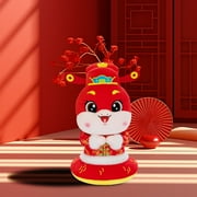 TUTUnaumb 2025 Year of The Snake Stuffed Animal, Chinese Zodiacs Snake Plush, Lunar New Year Snake Plush, Chinese New Year Plush Decoration Mascot Doll Plushies for Spring Festival Table Decor 9.84"-C