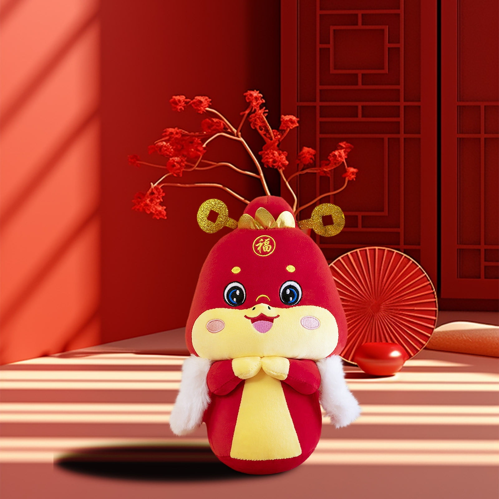 TUTUnaumb 2025 Year of The Snake Stuffed Animal, Chinese Zodiacs Snake