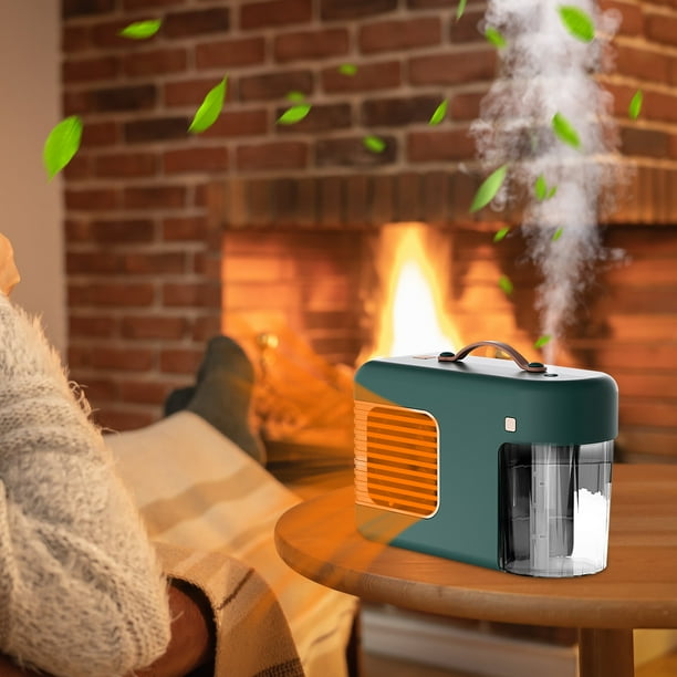 TUTUnaumb 3 in 1 Electric Heater with Humidifier Function Portable Ceramic Room Small Heater Fast Heating Heater with RGB Lights Multi protection
