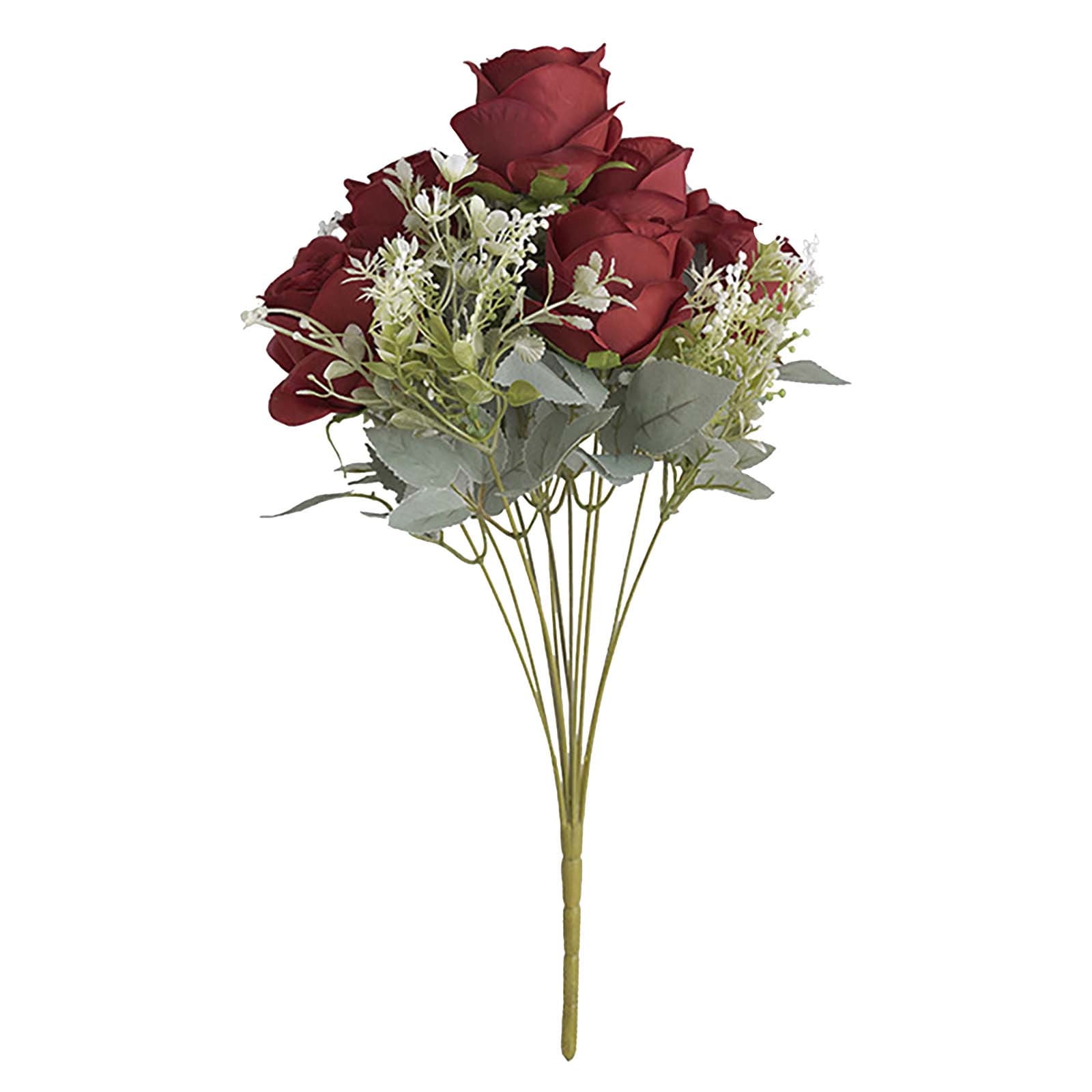 TUTUnaumb Artificial Silk Flowers Simulated Red Rose Wedding Guide ...